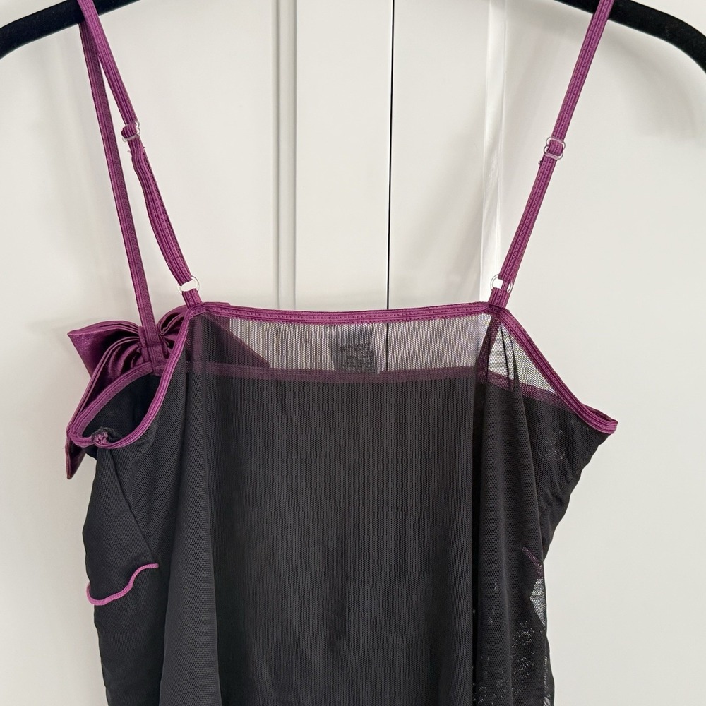 Vintage Morbid Threads Y2K Mesh Tired Ruffle Cami Slip DressTop Whimsygoth Fairy - Picture 9 of 9